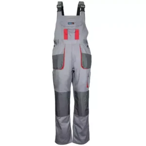 Pantaloni de protecţie cu pieptar, gri, Comfort line