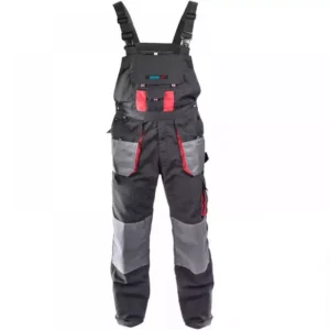 Pantaloni de protecţie cu pieptar, PERFECT LINE ,greutate 265g/m2