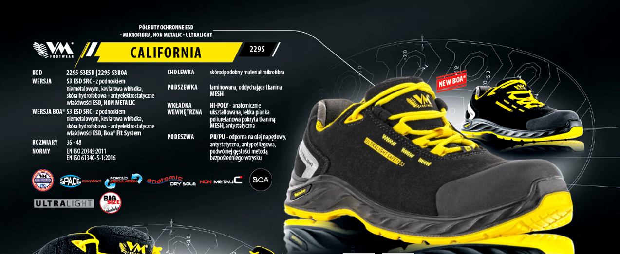 PANTOFI DE PROTECTIE CALIFORNIA S3 BOA ESD SRC - imagine 4