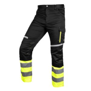 Pantalonii de avertizare, negru si galben